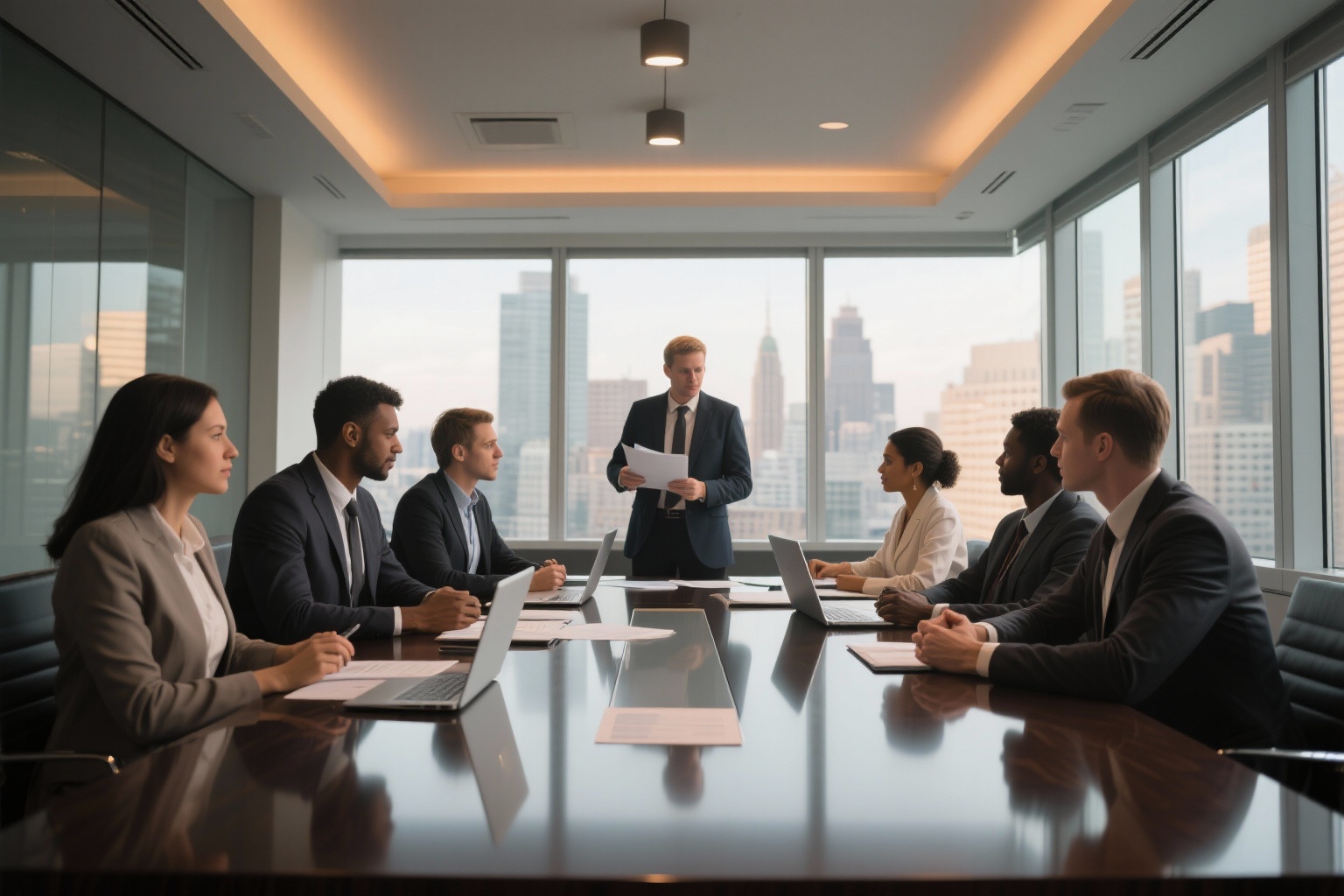 Professional team meeting